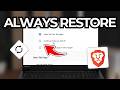 How To Always Restore Previous Session Tabs In Brave Browser (Tutorial 2026)