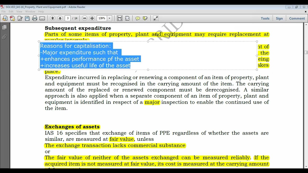 IAS 16 Property, Plant And Equipment PART 4 | Subsequent Expenditure ...