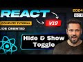 React JS 19 Tutorial in Hindi #16 Toggle or Hide Show
