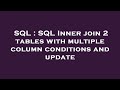 SQL : SQL Inner join 2 tables with multiple column conditions and update