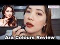 ARA COLOURS REVIEW | First Impressions | Ara Mina Make Up Line | Marga Diaries