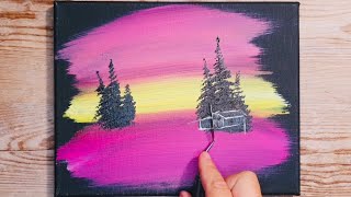 KING ART    REFLECTIONS AF AUTUMN SUNSET   N 641  PAINTING TUTORIAL