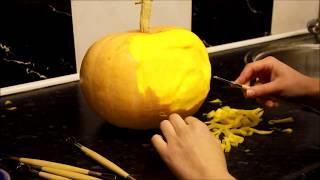 Simple Pumpkin Design 3D Carving Time Lapse - Happy Halloween!