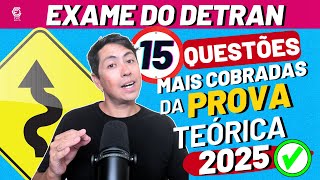 Prova Teórica do Detran 2025 – 15 QUESTÕES BEM COBRADAS NAS PROVAS DE TODO BRASIL! EXAME DETRAN 2025