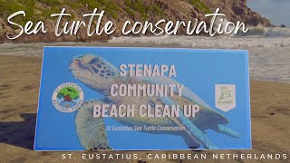 Sea turtle conservation, St. Eustatius, Caribbean: Beach clean-up by STENAPA and Diergaarde Blijdorp