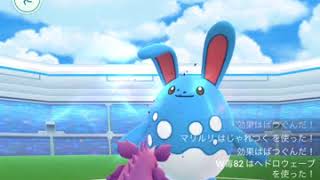 【ポケモンgo】あわじゃれマリルリソロレイド（強風。Allどくタイプ編）【レイドバトル】