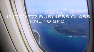 Should you fly United Business Class 777 HNL to SFO???