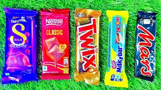 Chocolate ASMR Unpacking \u0026 Satisfying Candy Mukbang Chocolate Bar Tasting ASMR