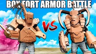 BOX FORT ARMOR BATTLE!! 📦💥 Vs Paintball, Nerf & More!