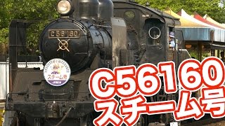 【2018.05.27に本線運転引退】C56160号機が牽くスチーム号を見てきた！ / 梅小路蒸気機関車館 京都鉄道博物館