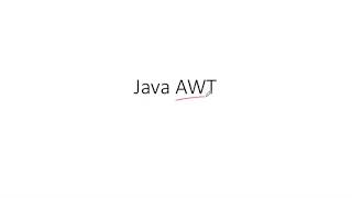 Java AWT—1