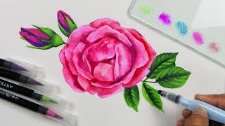How to draw with WATERCOLOR Markers | Techniques for BEGINNERS