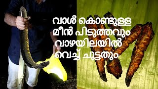 വാൾ കൊണ്ട് മീൻ വെട്ടി പിടിത്തം  |  Primitive fishing and cooking  |  Kerala Sword Fishing