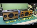 Compare DIY speaker 100 watt vs 30 watt#diy #bluetoothspeaker #compare