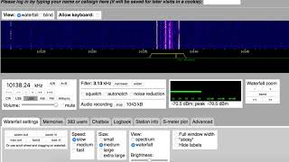 JT65/FT8 10138 kHz Radio Signal Activity