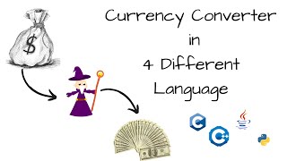 Currency Converter in 4 Different Languages || C, Cpp, Java, Python