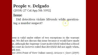 Legal Case Review - Miranda Warnings - When, Why & Suppression Issues