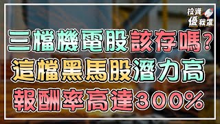 三檔機電股該存嗎? 這檔黑馬股潛力高，報酬率高達300%《投資優我罩》ft. 股魚 講股第二十一集