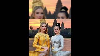 Taylor \u0026 Selena wear KHMER Traditional Dress at Angkor Wat Temple #taylorswift #selenagomez