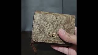 COACH Small Trifold Wallet In Signature Canvas