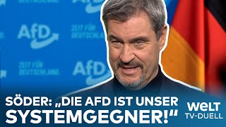 MARKUS SÖDER: „Grundlegende Richtungsänderung, sonst geht dieser Aderlass weiter“ | WELT TV-DUELL