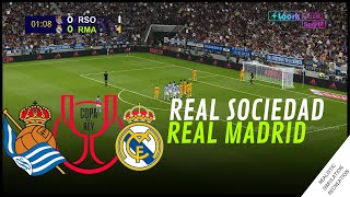 REAL SOCIEDAD vs. REAL MADRID. Semi Final Copa del Rey 24/25 Full Match Simulation and Prediction