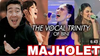 [REACTION] MAJHOLET: The Vocal Trinity of BINI | Maloi, Jhoanna, and Colet | #bini