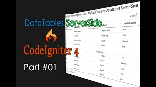 CodeIgniter 4 - DataTables Server Side Part 01
