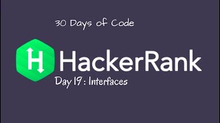 Day 19 : Interfaces