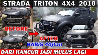 Abis Nabrak Hancur Mitsubishi Strada Triton 4x4 2010 Jadi Ganteng \u0026 Gagah Lagi