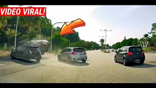 Hilux Terbalik!! Rempuh Geng Perodua Myvi!! Axia!!