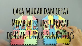 Cara Mudah Membuat 2 Unit Rumah dalam 1 pack Puzzle Funny Blocks