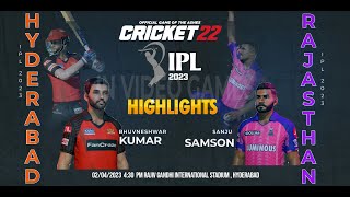SRH vs RR - Sunrisers Hyderabad vs Rajasthan Royals - IPL 16 Match Highlights Cricket 22 Gameplay