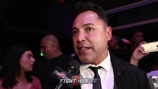 DE LA HOYA "ABSOLUTELY THE RIGHT TIME FOR CANELO VS SPENCE! THATS A SUPER FIGHT BUT COME TALK TO US"