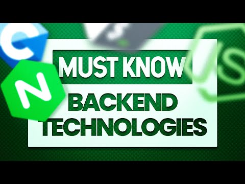 Technologies you MUST know to become a backend developer #shorts