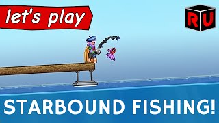 Starbound 1.1: Catching \u0026 collecting fish using new fishing rods!