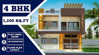 20x60=133 Gaj 3bhk 🏡 Modern look👌🎇 fully FurnishedUltra luxurious.  1200 sq ft  myhousedesign