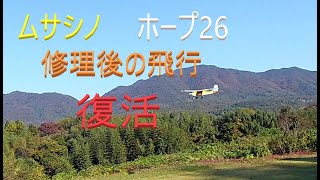 ムサシノ ホープ修理後の飛行 SAITO30サウンド　ラジコン飛行機