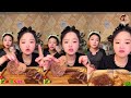 【EATING SHOW SUB】대창 동파육 새우 족발 중국 먹방 샤오위 실시간라이브편집。XIAOYU CHINESE FOOD HOT。110924。2