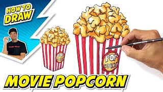 How to Draw MOVIE POPCORN