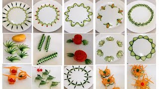 20 Fruit plate decoration - Fruit Vegetable Carving Garnish & Cutting Tricks