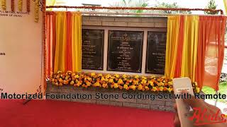 Foundation Stone Unveiling - Inauguration Ceremony Motorized Cording Set with Remote Control on Rent