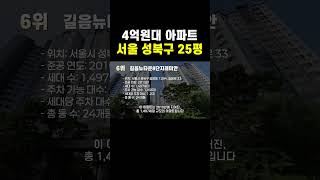 4억원대 서울 성북구 25평 아파트는 바로 여기입니다!