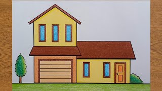 How to Draw a House (Step by Step) Drawing a House for Beginners