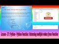 Lesson - 27 : Python3 - Python Function : Returning multiple values from Function