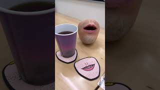 Mouth Coin Purse Coaster