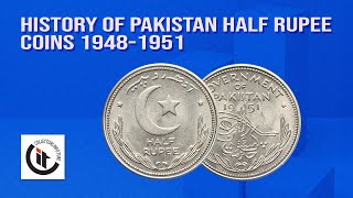 History of  Pakistan Half  Rupee coins 1948-1951 HD