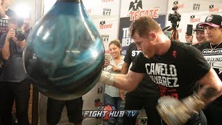 DAMN! CANELO IS LOOKING TERRIFYING ON THE WATER BAG IN PREPARATION FOR TITLE FIGHT VS KOVALEV!