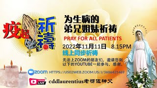 【疫起祈祷】-为生病的弟兄姐妹线上祈祷-2022年11月11日 晚上8时10分—直播