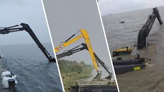 Volvo Ec 210 Dlr Long Reach Excavator Heavy Work Excavation || Top 10 Best Move of Excavator Video